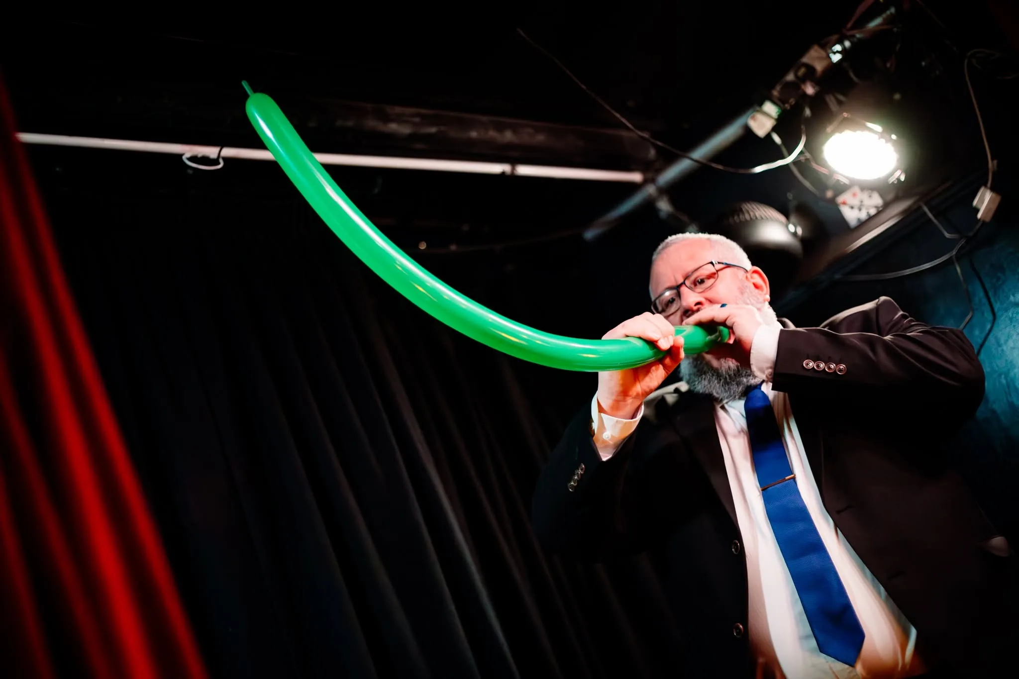 Rich Newman on stage during a live performance